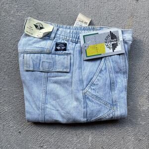 Deadstock 90s Dockers Jeans 28x30 Pleated Denim Levi’s Baggy Acid Wash Vintage